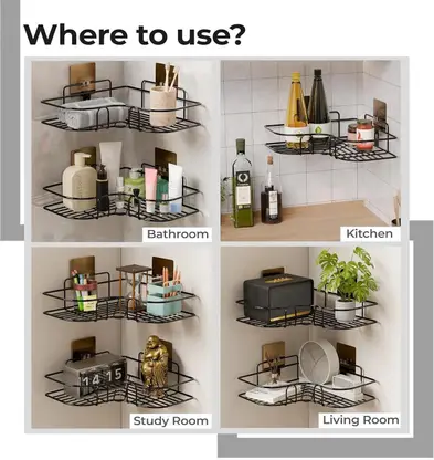 Zenzone Wall Mount Bathroom Corner and Soap Rack 